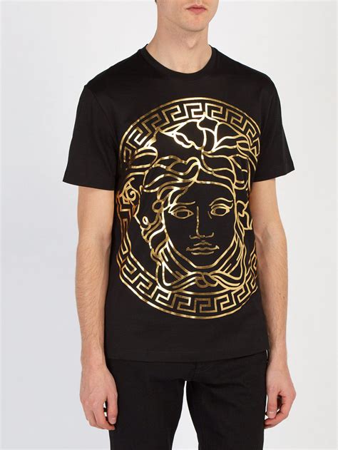 black and gold versace shirt men